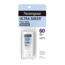 Neutrogena Ultra Sheer SPF 60 Sonnenschutzstift fr das Gesicht, wasserfester Gesichtsstift mit Breitspektrum-Lichtschutzfaktor 60 fr empfindliche H