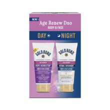 Gold Bond Age Renew Day & Night Duo Lotion Set fr Krper und Gesicht Crepe Corrector Lotion Strafft die Haut sichtbar Retinol Overnight Lotion Gltt