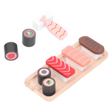 Holzsushi-Spielsatz für Kinder, 21x9x4cm, Spielzeug für fantasievolles Essen