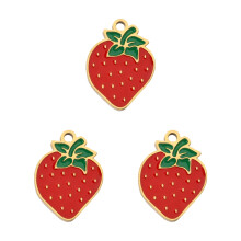 Fruit Charm Set with 3 Steel Pendant Earrings and Necklaces, Delicate Fruit Accessories for Elegant Jewelry Designs