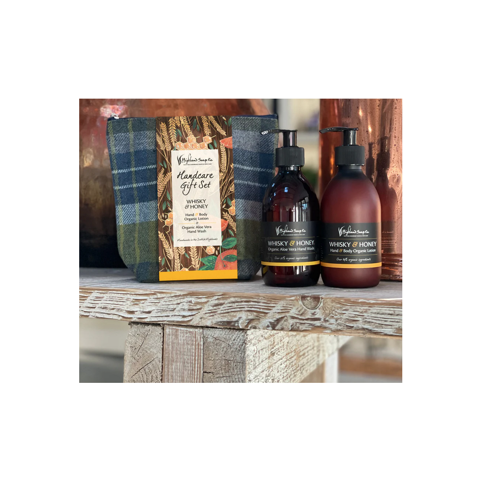 Highland Soap Company Highland Soap Co Scottish Whisky And Honey Organic Hand Care Gift Set