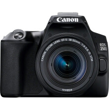 Canon EOS 250D (Rebel SL3) DSLR Camera w/ 18-55mm is STM Lens (International Model) (Black)