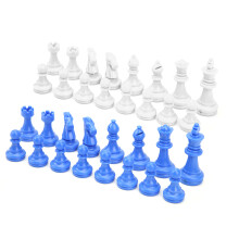 Wettbewerbsqualität 32-teiliges mittelalterliches Kunststoff-Schachset mit 49mm Königen ohne Spielfeld