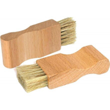2 Pcs Shoe Polish Applicator Brushes Small Shoe Cleaning Brushes Wooden Handle Shine Shoes Brushes for Leather Boots Shoes Bags s
