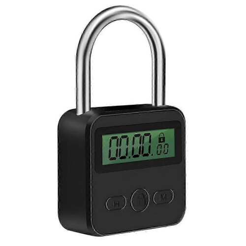 Metal Timer Lock LCD Display Multi-Function Electronic Time 99 Hours Max Timing USB Rechargeable Timl