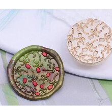 Vintage Brass Seal Head, Retro Wax Seal Stamp Head, Cute Fruit Flower Design for Scrapbooking, Card Making, and Invitations