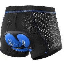 (2XL, Blue) Men's Cycling Shorts 3d Padded Gel Cycling Briefs Breathable Cycling Underwear Cycling Shorts