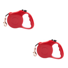Hiking Leads for Cats and Puppies - Pack of 2 Red Pet Walking Leads, Durable Chain, Adjustable Size, Dog and Cat Walking Strap