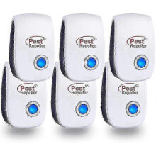 Ultrasonic Insect Rodent Repeller 6 Pack, Indoor Electronic Insect Repeller, Ifor Mosquitoes/cockroaches/mice/spiders/fliesl