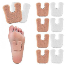 (Skin color) 10 Pairs U-shaped Felt Callus Pad Adhesive Foot Pads U-shaped