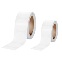 Transparent Seal Stickers 2 Rolls, Round Printable Clear Circle Labels for Envelopes, Gifts, and Pet Projects