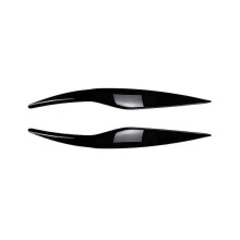 For Fiesta Mk6 2008-2012 Glossy Black Front Headlight Cover Head Light Lamp Eyelid Eyebrow Trim