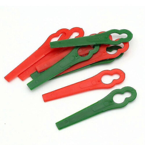 100x Red Plastic Grass Trimmer Blades - Lawn Mower Replacement Blades 1