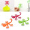 Gecko Powerful Plastic Four Suction Cups Hook Wall Hanger Decoration Bathroom 3