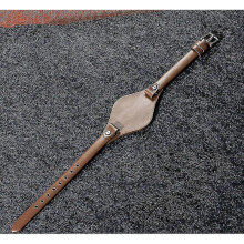 (Coffee) 8mm Women's Genuine Leather Strap for Fossil ES2830 ES3565 Watch Strap with Tray-Good