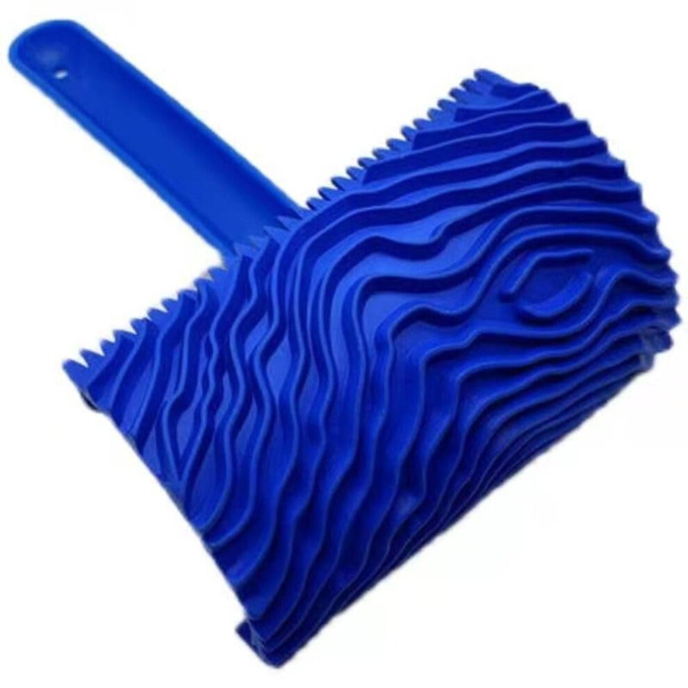 Paint Roller With Handle, Wood Texture Paint Roller For Grain Painting, 30Cm Roller Brush With Blue Wood Pattern Surface 6947110754192