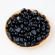 Natural Crystal Stone 500g Polishing Stone 1.5-2cm Black Aromatherapy Stone for Aquarium Decoration and Healing