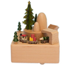 Wood Music Boxes Antique Engraved Wooden Musical
