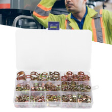 100 Stück verzinkte Kraftstoffschlauchklemmen 6-17mm Federband Schlauchklemmen Sortiment