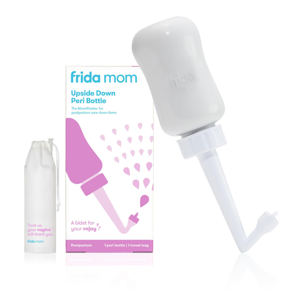 Frida Mom Upside Down Peri Bottle for Postpartum Care Portable Bidet Perineal Cleansing and Recovery for New Mom The Original Fridababy MomWash