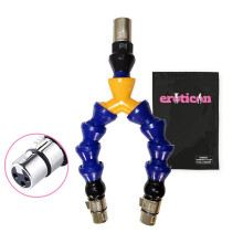 Prolunga per macchina sessuale - Eroticon - 52 cm - Porta doppia regolabile - Connettore 3XLR - Doppia penetrazione