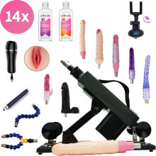 Macchina sessuale automatica Rhoades - Macchina potente per scopare per donne e uomini con 14 accessori - 7 dildo, vagina pocket