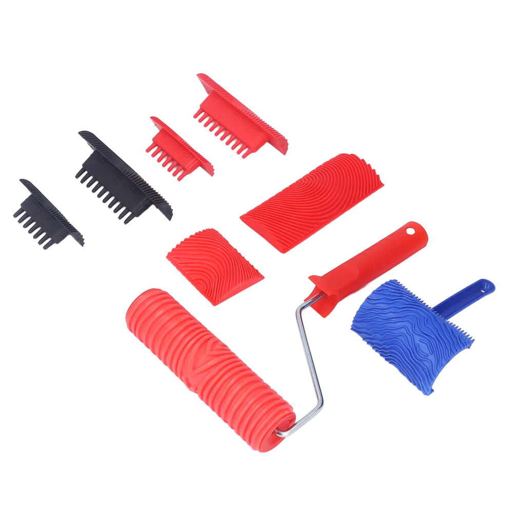 Rubber Wood Grain Tool, Handheld Pattern Roller For Wood Structure, Floor Decoration, Painting Tool For Diy Enthusiasts 6038364893284