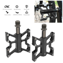 Langlebige WAKE Fahrradpedale mit 3 Lagern CNC Aluminiumlegierung Schwarz für MTB