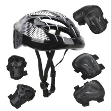 Langlebiges 7-teiliges Erwachsenen-Skateboard-Schutz-Set mit PE-Schale Helm