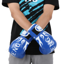 2 Stück Kinder Boxhandschuhe Kinderschutzhandschuhe für Sport, Kämpfe & Sandsackarbeit Blau