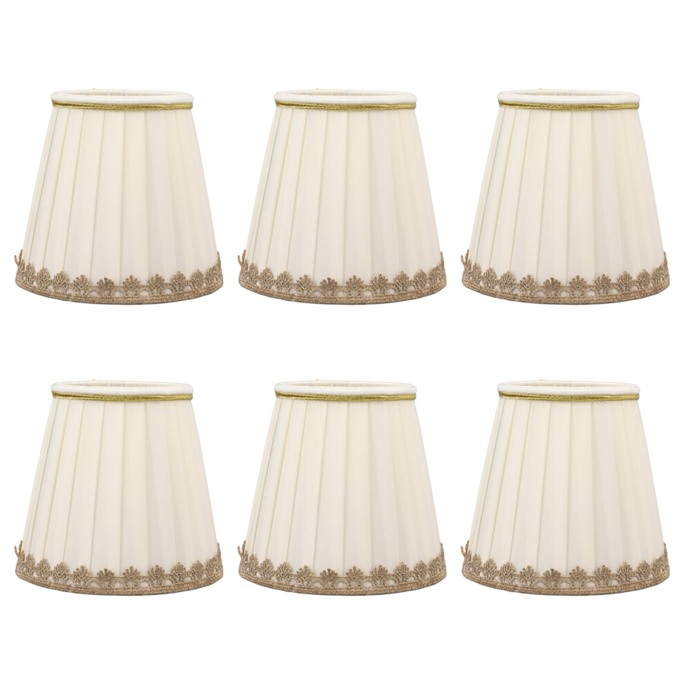 6Pcs Candle Lamp Lampshade Clip On Fabrics 8130196165480