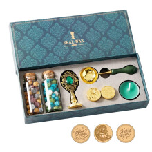 Stamp Making Kit, Wax Seal Set with Warmers, Personalized Letter Sealing Stamps, Elegant Alphabet Wax Seal Tools
