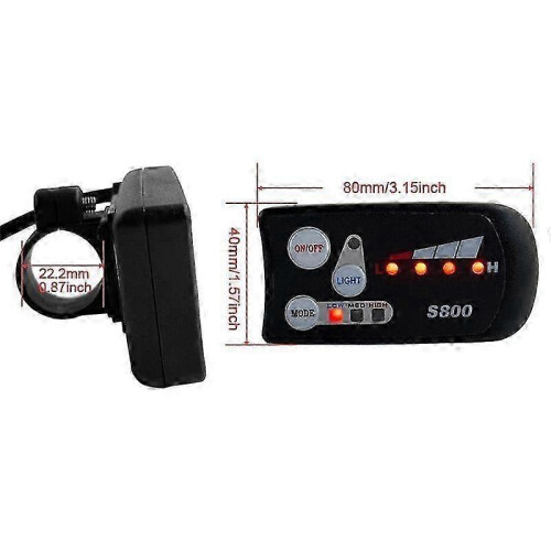Electric Bicycle 36V48V S800 LED LCD Meter Control Panel Display for Ebike Controller 5 Pin Waterpr New Models