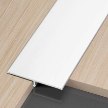 3-Teibodenübergangsleiste T-Form Für Türöffnungen, Metallabdeckung Für Fliesen, Marmor, Teppich, Holzboden, Weiß