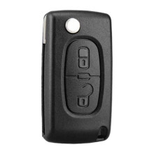 2 Boutons Coque Cl Compatible CE0523 cl Rabat Pliable pour Peugeot 207 307 308 407 408 3008 5008 Citroen C2 C3 C4 C5 C6 C8 (2 Boutons, CE0523)