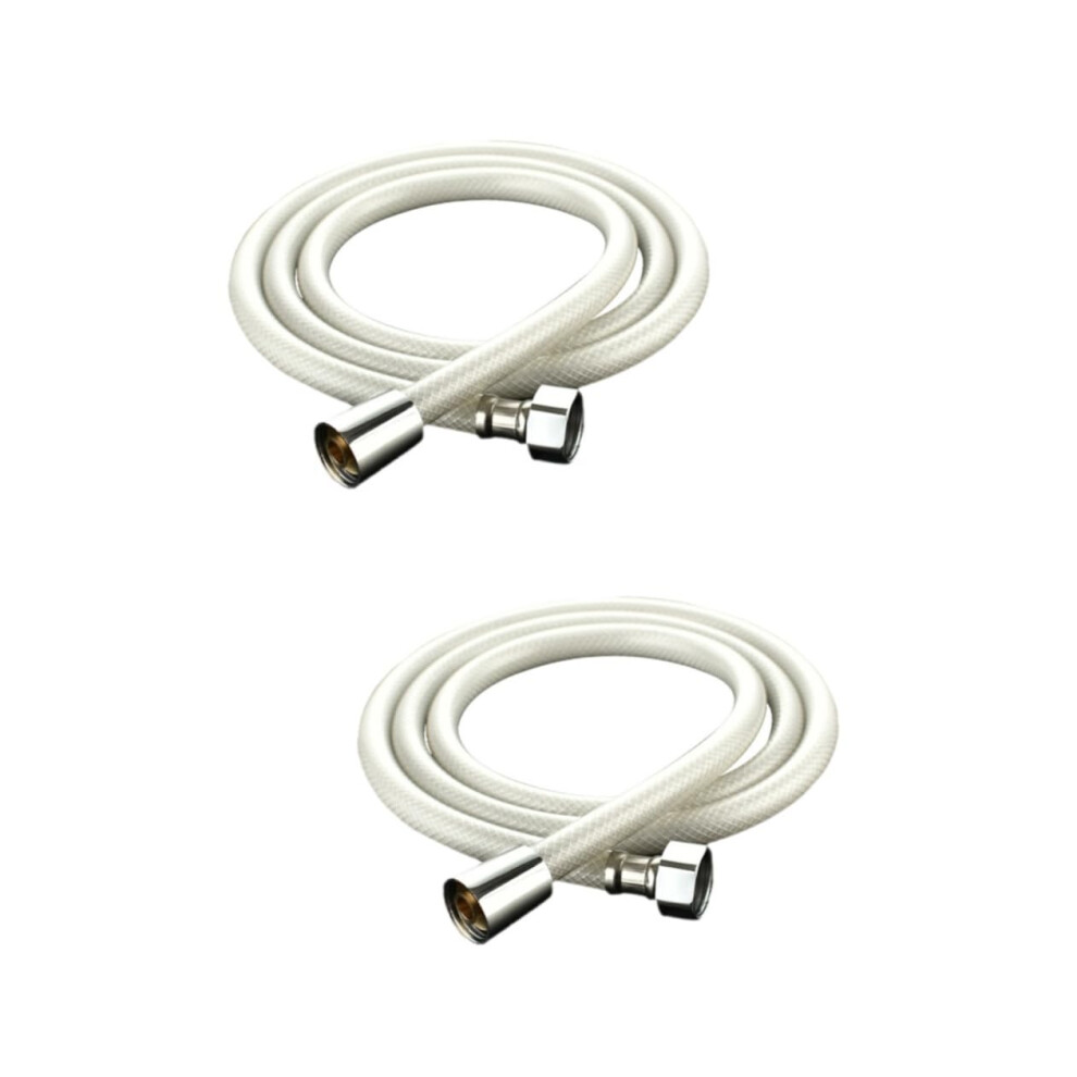 Bathroom Connection Hose 150Cm, Pvc Shower Hose, White Spray Hose, Pack Of 2 For Bathroom Use 6038364895233