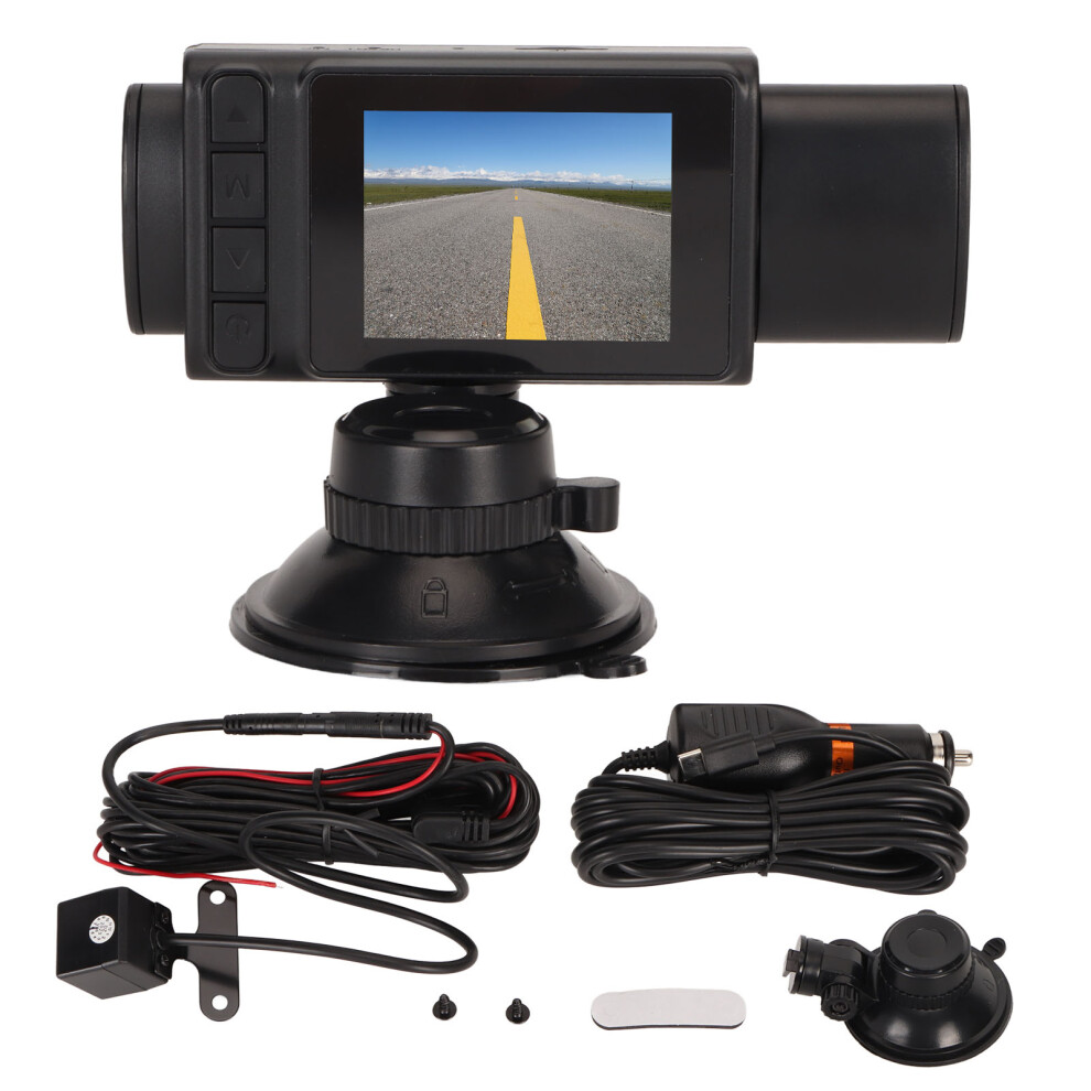3 Channel Dash Cam 1080P 2.0In Ips Screen Front Black 8130196166555
