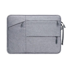 Laptop Kuriertasche 39,6 cm (15,6 Zoll) Hellgrau, Computermappe für Damen und Herren, 14 Inch, 38x26x2cm, alle Modelle kompatibel