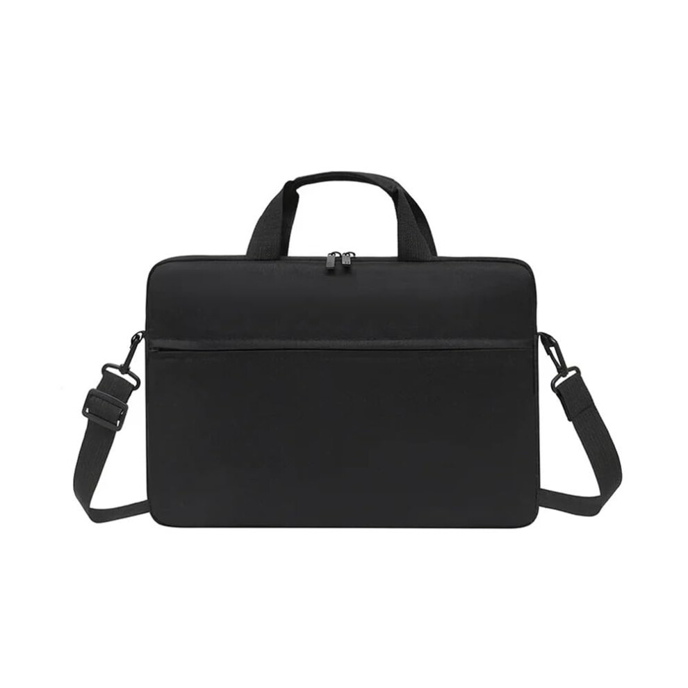 13" 17" Laptop Carrying Case With Shoulder Strap, Durable Water Resistant Fabric, Business Casual, Fits 17 Inch Laptops Black 6038364896162
