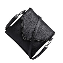 Aktentasche Umhängetasche Schwarz mit Glattem Reißverschluss und Verstärkten Gelenken, Messenger Bag für Alltag, Größe L