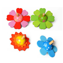 4 Pcs Colourful Flower Spinning Top for Kids