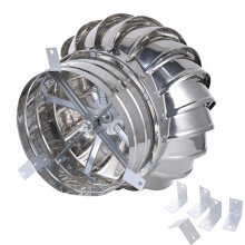 Rotatable Stainless Steel Chimney Cap with Fixed Feet for Roof Exhaust, PVC Pipes, Ventilation, and 350mm