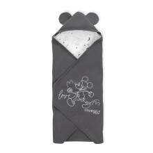 hauck Snuggle N Dream, Disney Mickey Mouse Anthracite - Cotton Baby Blanket for Car Seats, Baby Bouncers, Prams & Cots for 3-Point Harness 5-Point Ha