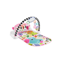 Fisher-Price Baby Activity Mat Glow and Grow Kick & Play Piano Gym, Portable Musical Toy with Smart Stages Learning, Ages 0+ Months, Pink, Queens Eng