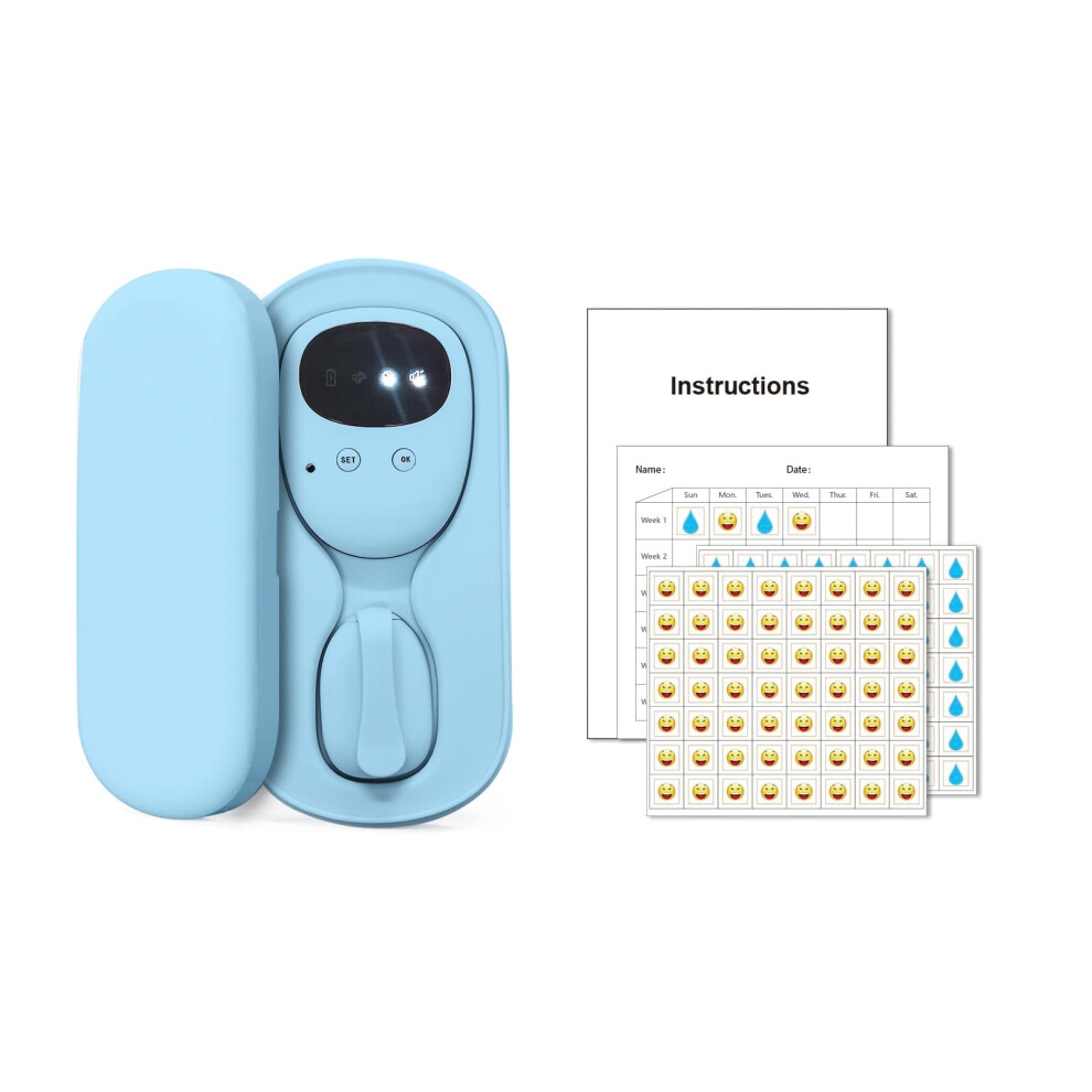 Wireless Bedwetting Alarm For Boys And Girls, Usb Rechargeable, Pee Alarm, Bule Fency