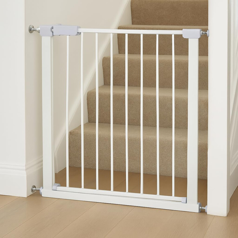 Safety Stair Gate for Baby Child Pets Dog Gate Safe and Secure Pressure No Screws Fit | One-Hand Operation | For Your Little One | (107-114 cm Door W-image-OPC-PK72NP8-NEW