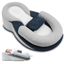 Baby Feeding Support Pillow, Anti Reflux Newborn Pillow with Strap, Reflux Breastfeeding Nursing Pillow for Reducing Spit-Up