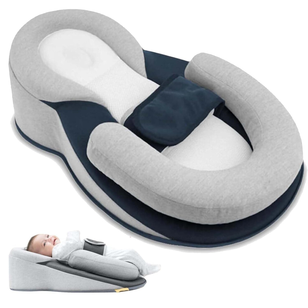 Baby Feeding Support Pillow, Anti Reflux Newborn Pillow with Strap, Reflux Breastfeeding Nursing Pillow for Reducing Spit-Up