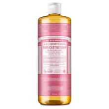 Dr Bronner's Cherry Blossom Pure Castile Liquid Soap, Made with Non-GMO Ingredients, Used for Face, Body, Hair, Laundry, Pets and Dishes, Certified F