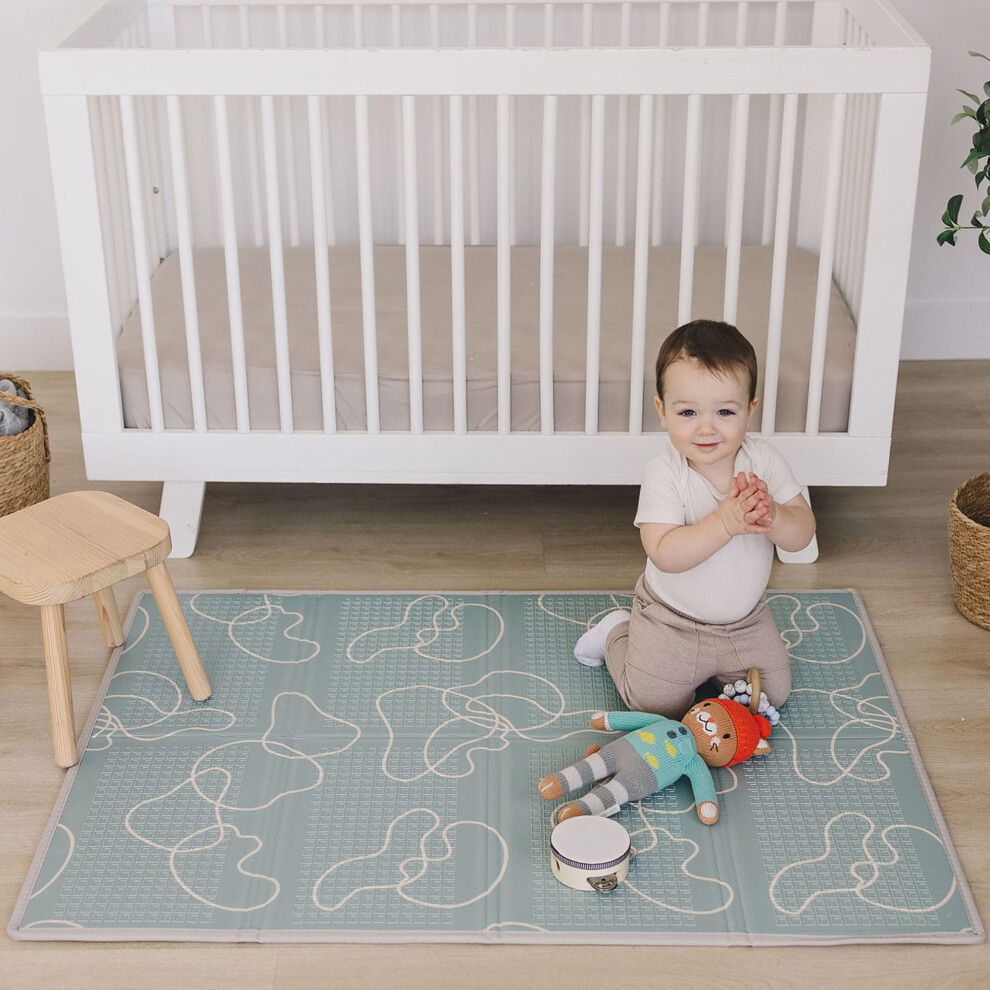 Baby Play Mat, Floor Foam Playmats For Babies, Foldable Matt Gyms Playmat For Kids & Infants, Large Padded Waterproof Mats For Crawling & Bubba Bear